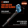 thumbnail image 2 of Soplador de hojas SENIX BLE06-L de 6 A, 120 V, ligero, 2 of 8