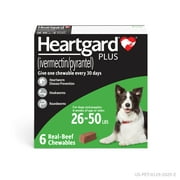 Heartgard Plus Chew for Dogs, 26-50 lbs, (Green Box)