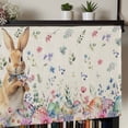 thumbnail image 5 of Bunny Easter Rod Pocket Curtain Valance, Spring Floral Eggs Rabbits Rustic Farmhouse Window Valance for Living Room, Bedroom, Kitchen 54"W x 18"L, 5 of 9