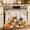 Beige, variant on Oven Skirt Curtain for Kitchen 20x27 Inch, Orange White Pumpkin Oven Curtain with 8 Ribbon Ties & Ruffle Trim, Stove Skirt Curtain Dishwasher for Cabinets Fall Thanksgiving Maple Leaf Retro Black