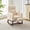 Walnut legs | teddy | beige, variant on Nursery Rocking Chair,300lb Glider Chair with Solid Wood Legs/Two Side Pockets,Teddy/Corduroy Upholstered Glider Rocker with Footrest High Backrest for Living Room/Bedroom/Nursery