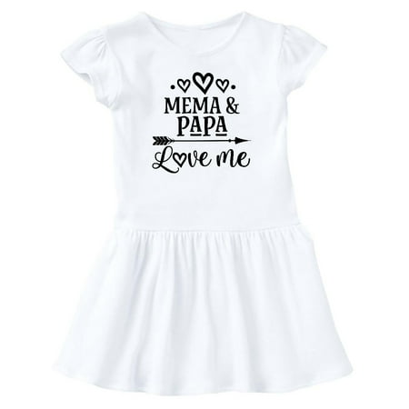 

Inktastic Mema and Papa Love Me Gift Baby Girl Dress