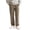 Khaki, variant on YOUYEDIAN Vintage Corduroy Pants Boys Casual Elastic High Waisted Straight Leg Pull On Trousers Loose Comfy Slacks with Pockets (Gray, 6-7 Years)