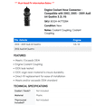 thumbnail image 2 of Engine Coolant Hose Connector - Compatible with 2002, 2005 - 2009 Audi A4 Quattro 3.2L V6 2006 2007 2008, 2 of 2
