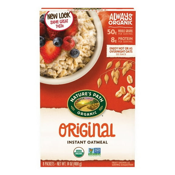 Nature's Path Organic Original Instant Oatmeal, 14 oz (Pack of 6), Non-GMO