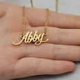 thumbnail image 3 of 18k Gold Plated Abby Name Necklace Nameplate Charm Jewelry for Girls Womens, 3 of 3
