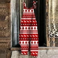 thumbnail image 2 of Combinaison de Noël pour Femmes Imprimé Bonhomme de Neige Bretelles Réglables Jambes Larges Combinaison Ample, 2 of 4