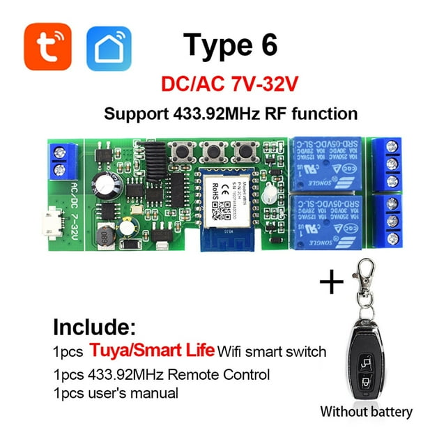 Wireless Garage Door Controller Opener Remote WiFi Switch Voice Control Home No Hub Needed ,Easy to Use