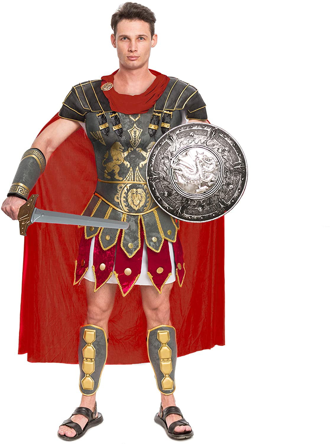 Roman Soldier Tunic Emperor Caesar Greek Spartacus Costume Uniform
