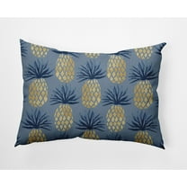 Simply Daisy 14" x 20" Pineapple Stripes Nautical Decorative Indoor Pillow