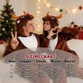 thumbnail image 6 of CVBCOS Adult Reindeer Unisex Christmas Costume Onesie Pajamas-Plush One Piece Cosplay Suit for Women and Men, 6 of 7