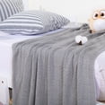 thumbnail image 4 of Ntbay Natural Bamboo Cable Knit Toddler Blanket, Soft and Cooling Touch Baby Blanket, 30" x 40", Silver Gray, 4 of 5