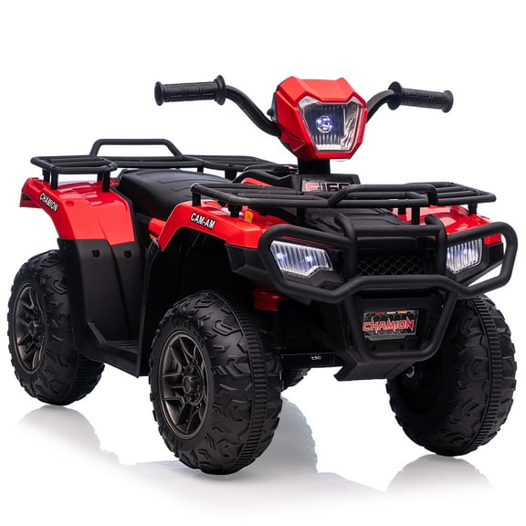 Telyswee 12V Kids Ride on ATV, Battery-Operated Car for Toddlers, High/Low Variable Speed Ride on Electric Vehicle with LED Light, Music, USB,1.5-2.2mph Safety Speed for Child Toy