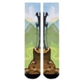 thumbnail image 4 of Sierra Socks Hikers Haven Pattern CoolMax Socks, Nature Collection for Men & Women Eco-Friendly Colorful Crew Socks, 4 of 5