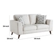 thumbnail image 5 of Ricca Loveseat with 2 Pillows-Cloud White Chenille-Wood-64 Inch, 5 of 6