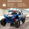 thumbnail image 6 of Eastvita 24V 2-Seater UTV Ride-On Car for Kids, 4WD, 4x75W Motors, Leather Seats, Music, Lights, 6 of 6