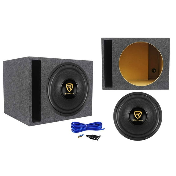 Rockville W15K9D4 15" 5000 Watt Car Audio Subwoofer Vented Sub Box Enclosure