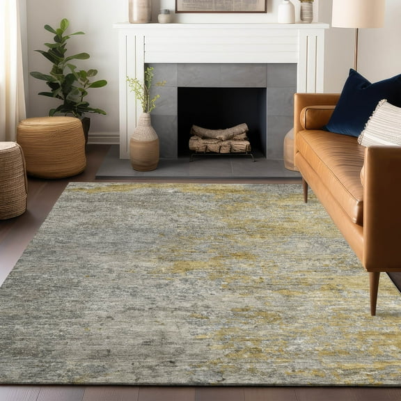 Addison Rugs Chantille Indoor/Outdoor Transitional Abstract Gray Washable Rectangle Rug, 10' x 14'