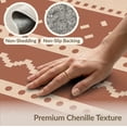 thumbnail image 6 of ODIKA 4'x6' Beige Pink Geometric Malta Design Washable Area Rug Handwoven Wool with Intricate Patterns for Home Office, Under Desk, Non-Slip Chair-Friendly, Flatwoven, 6 of 7