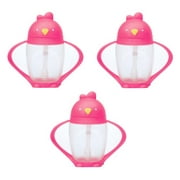 Lollacup Infant And Toddler Straw Cup, 3 Pack - Pink/Pink/Pink