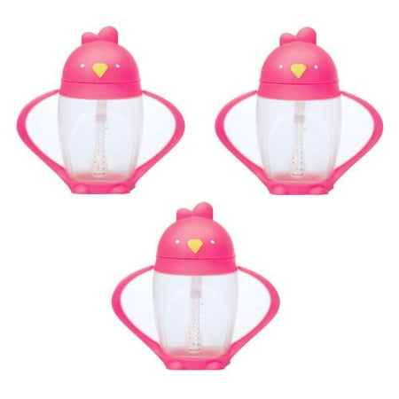 Lollacup Infant And Toddler Straw Cup, 3 Pack - Pink/Pink/Pink