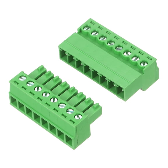 Uxcell 1 Set 7 Pin 3.81mm Pitch PCB Mount Screw Terminal Block Connector, Right Angle Pluggable Phoenix Plug for DIY Electronics Audio Power Modules 26-16AWG Cable