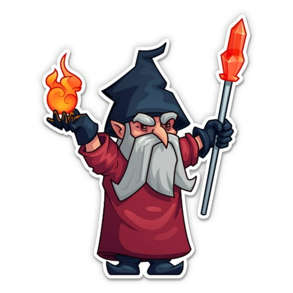 Wizard - 3" Vinyl Sticker - For Car Laptop Water Bottle Phone - Waterproof Decal