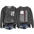 thumbnail image 5 of Fall Savings Clearacne Women'S Sweatshirts Women's Baseball Print GameDay Crew Neck Multi Color Multi Size Crew Neck Hoodless Long Sleeve Sweatshirt, 5 of 9