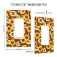 thumbnail image 3 of KLL Brown Wood Grain Sunflower B Pattern Electrical Outlet Covers, 3" x 5" 1 Pack Electric Receptacle Plug Covers for Decorator Receptacle Outlet & Switch-Style U, 3 of 6