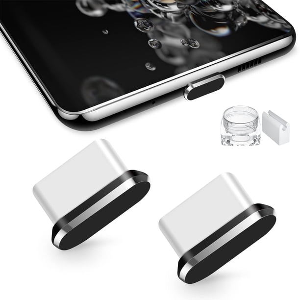 Paquete de 2 tapones antipolvo USB tipo C para iPad 10 Samsung Galaxy