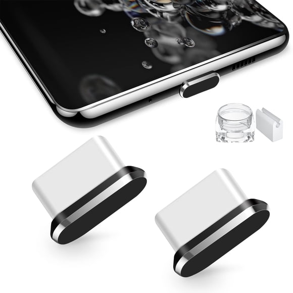 Paquete de 2 tapones antipolvo USB tipo C para iPad 10 Samsung Galaxy