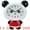Red, variant on Unique Bargains 1pc Cute Panda Cartoon Non Ticking Wall Clock 15" x 12" x 1.7" White