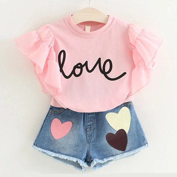 Ropa para niñas, ropa de verano para niñas pequeñas, trajes de 2 uds, ropa para niños, chándal para niñas, ropa para niños Tan Jianjun unisex