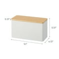 thumbnail image 7 of Yamazaki Home Countertop Organizer, White, Steel + Wood, Lid, Sliding Divider, No Assembly, 7 of 7