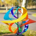 thumbnail image 3 of In the Breeze 2484 — Rainbow Poly Vortex Spinner — Mesmerizing and Colorful Hanging Wind Spinner, 3 of 5