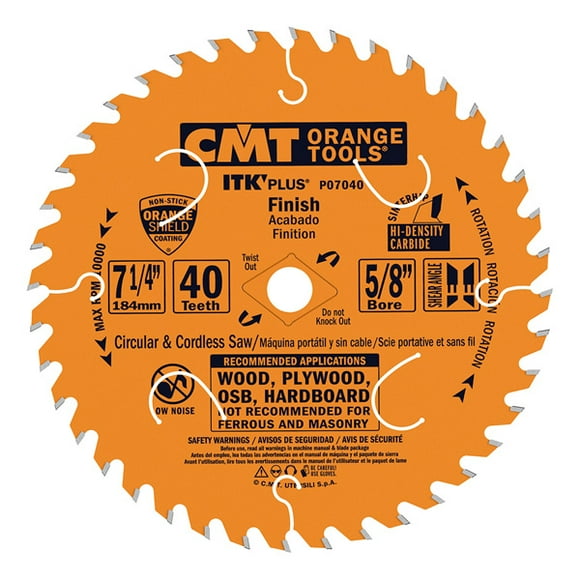 Disco CMT P07040 para Sierra Circular 7-1/4 40 Dientes