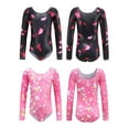 thumbnail image 5 of GYRATEDREAM Gymnastics Leotards for Girls Dance Outfits Long Sleeves Jellyfish Print Dancewear Dance Leotards Bodysuit for 160 Black, 5 of 5