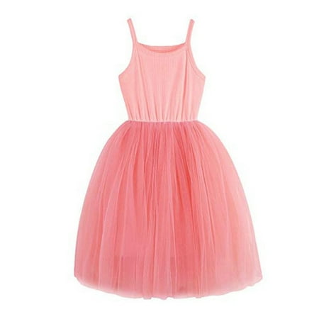 

PINQI Children Outerwear 2024 Cute Baby Girls Tutu Dress Toddler Cotton Tutu Dress Tulle Dresses Girl Sleeveless Princess Dress for 6M to 7 Years