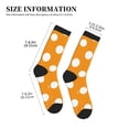 thumbnail image 3 of Bingfone Compression Socks for Women and Men Long Socks for Running Athletic Cycling Nurse- Orange And White Polka Dot, 3 of 7
