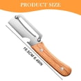 thumbnail image 3 of Multi-Function Vegetable Peeler with Wooden Handle, Stainless Steel Blade for Potato Pumpkin Carrot, , A Multifunctional Paring Knife with A Wooden Handle (Please Add A Box for 1 Yuan When Ordering), 3 of 9