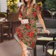 thumbnail image 3 of Disketp Rose Mix Leopard 1 para Vestido de Manga Corta para Mujeres, Vestidos de Verano para Mujeres, Casual y Holgado para la Playa, 3 of 6