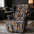 thumbnail image 5 of Halloween Plush Throw Blanket, Velvet Soft Oversized Fall Blanket with Cute Cartoon Character Design, Cozy Warm Lightweight Blanket for Sofa, Bed and Home Seasonal Decor, 5 of 5