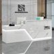 thumbnail image 2 of Cashier Office Reception Desk Front Counter Modern Simple Office Front Salon Reception Desk Hotel Comptoir Magasin Furniture My Lux Decor Round, 2 of 7