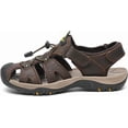 thumbnail image 4 of Rumpra Men’s Closed Toe Sport Sandals, Lightweight Leather Outdoor Hiking Water Shoes, 4 of 10