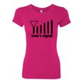 thumbnail image 2 of Wild Bobby, Love's Signal Love Language Couple Valentine's Day Womens Slim Fit Junior Tee, Raspberry, Large, 2 of 3