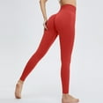 thumbnail image 2 of Pantalones de yoga sin costuras para mujer, color melocotón, de nylon y spandex, de cintura alta, para fitness, running, yoga y uso diario, 2 of 5