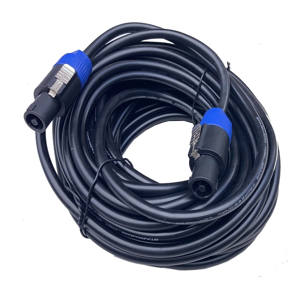 15 Ft Speakon To Speakon Cable 12 Gauge Awg Wire Dj/ Pro Audio Pa Speaker Cable