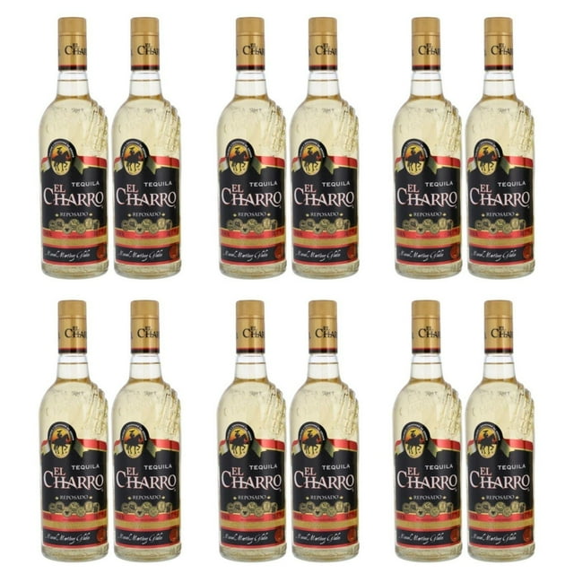 Pack de 6 Tequila El Charro Reposado Dos Botellas 750 ml
