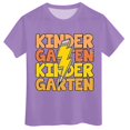 thumbnail image 4 of Toddler Girls Cute Short Sleeve T Shirts Casual Graphic Printed Tee Round Neck Shirt Tee Size 4-5T ,Purple, 4 of 4