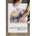 thumbnail image 3 of White Mountain National Forest, New Hampshire, Moose, Watercolor (19x27 inches, Premium 500 Piece Jigsaw Puzzle for Adults and Family, Made in USA), 3 of 4